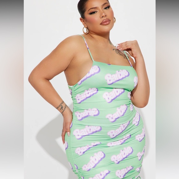 Barbie Logo Mini Dress - Green - Picture 2 of 4